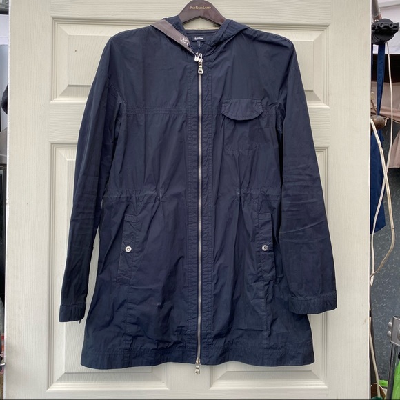Jil Sander Jackets & Blazers - Jil Sander Navy  Hooded Raincoat Navy Sz 10